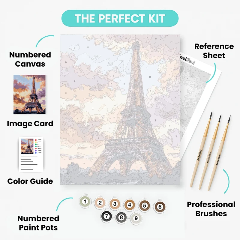 Eiffel Tower - Paint by Numbers Kit