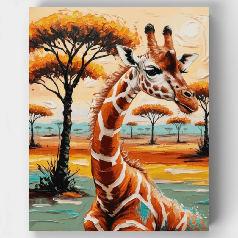 Whimsical Giraffe - Paint by Numbers Kit