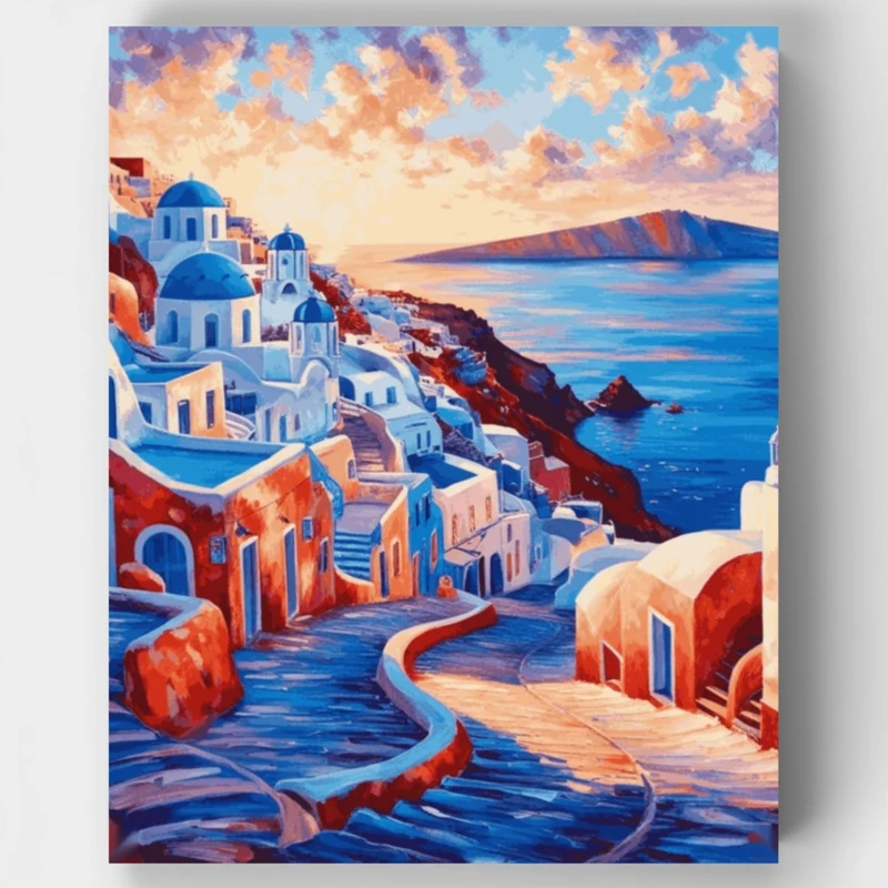 Santorini - Paint by Numbers Kit