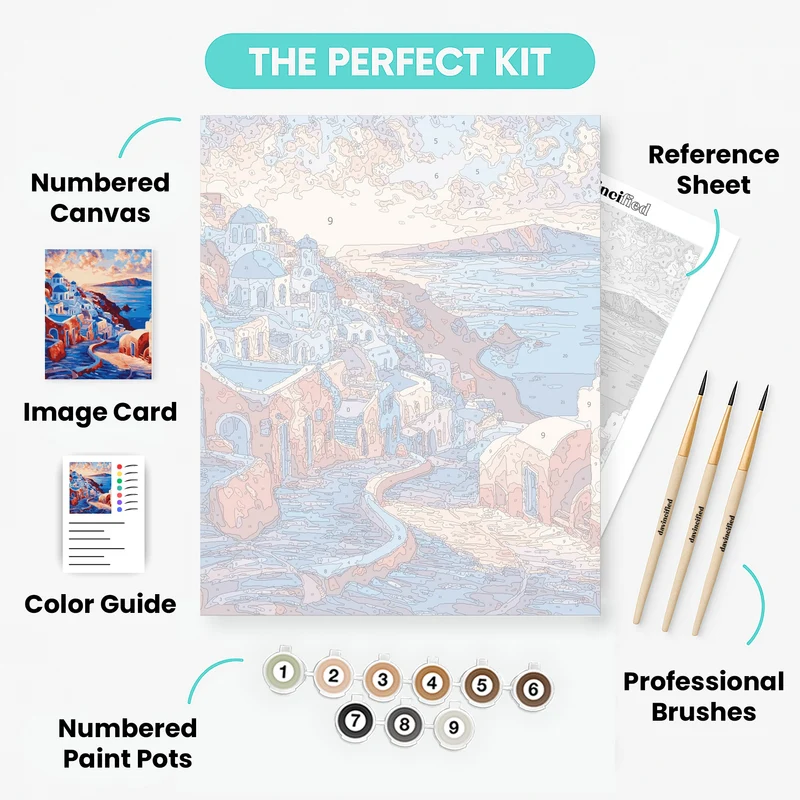 Santorini - Paint by Numbers Kit