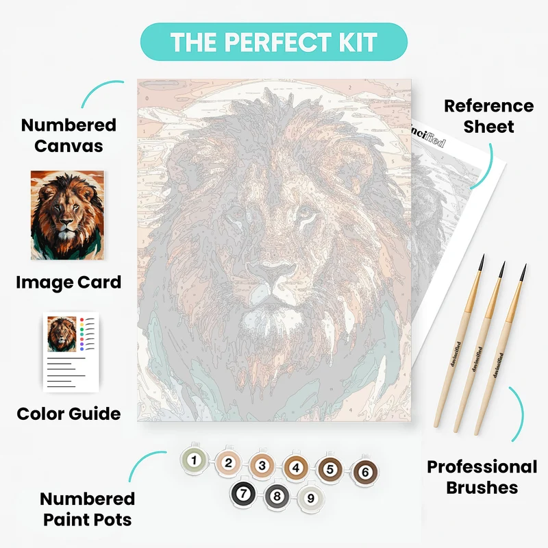 Majestic Lion - Paint by Numbers Kit