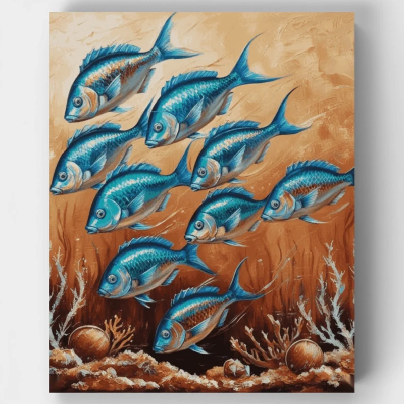 Aquatic Scene - Paint by Numbers Kit