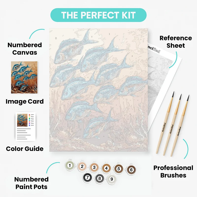 Aquatic Scene - Paint by Numbers Kit
