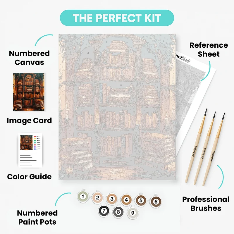 Whimsical Books - Paint by Numbers Kit