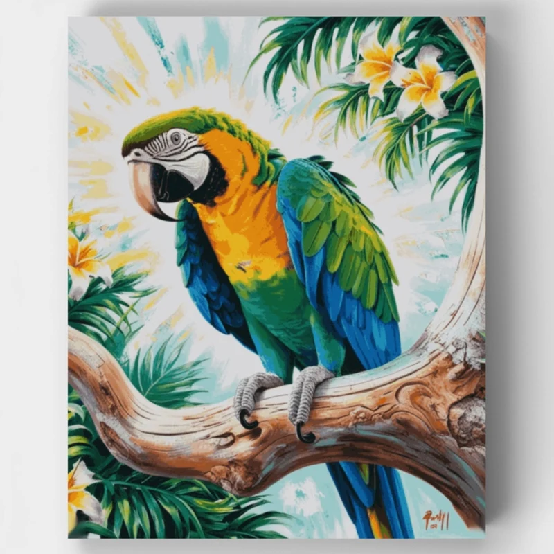 Vibrant Parrot - Paint by Numbers Kit