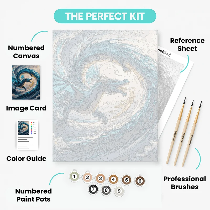 Majestic Dragon - Paint by Numbers Kit