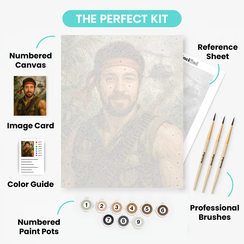 Jungle Warrior Movie - Custom Paint by Numbers Kit