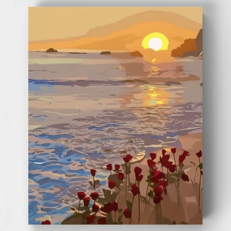 Pink Sunset Bloom - Paint by Numbers Kit