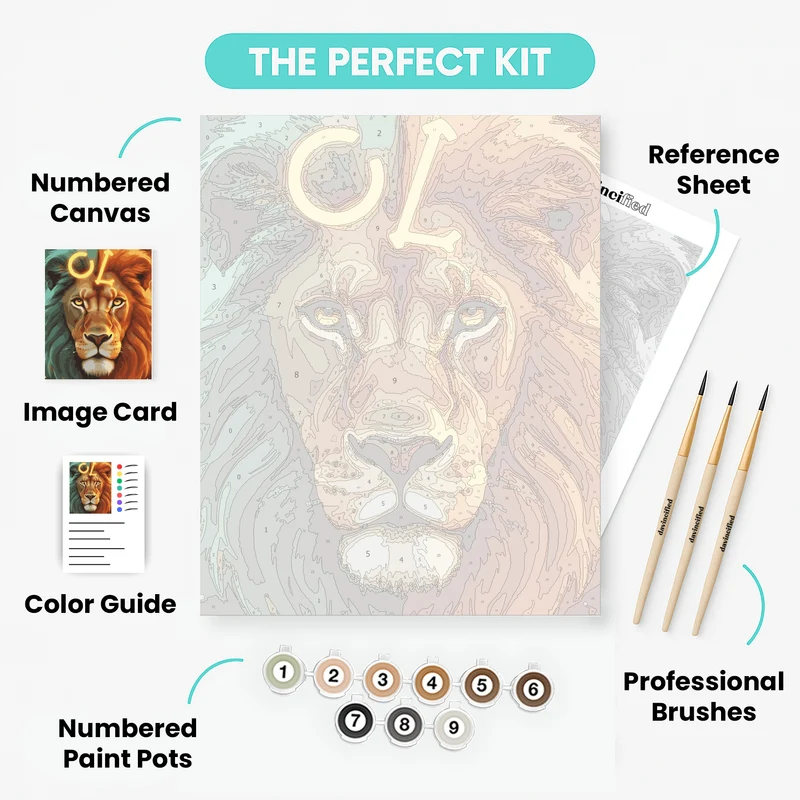 Mystical Leo Zodiac - Paint by Numbers Kit