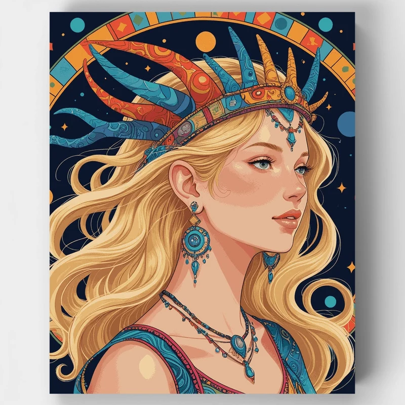 Celestial Crown Princess - Paint by Numbers Kit