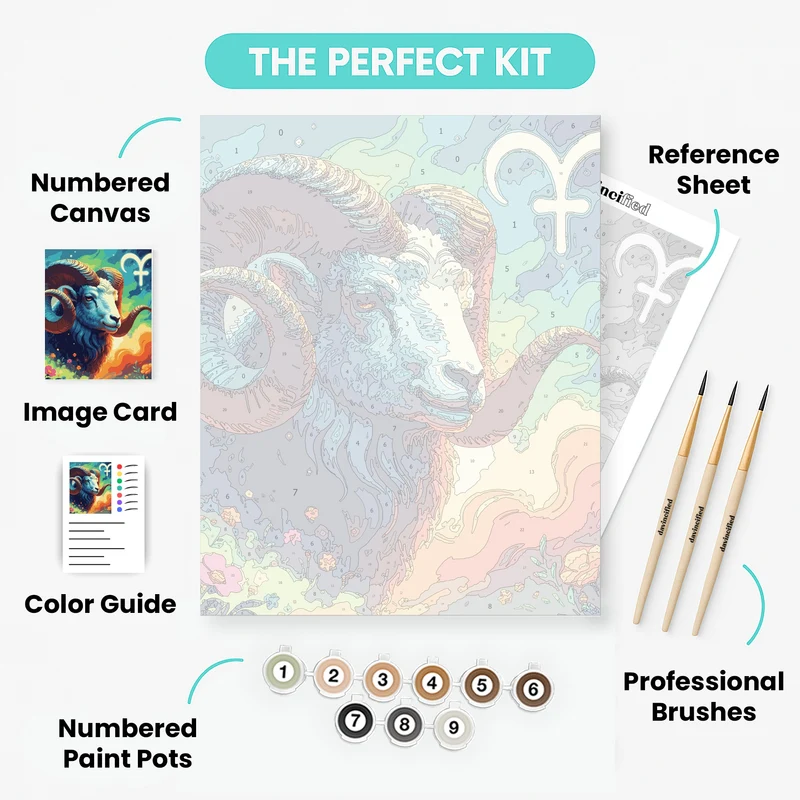 Mystical Aries - Paint by Numbers Kit