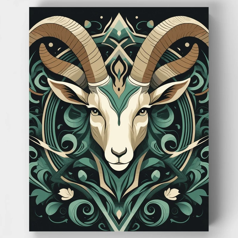 Mystical Ram - Paint by Numbers Kit