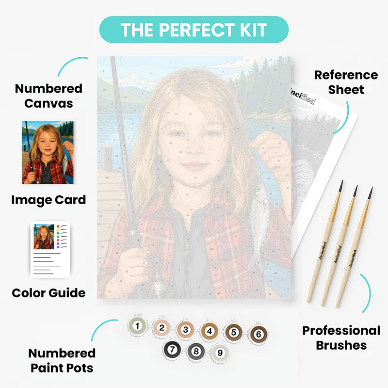 Fishing Adventure - Custom Paint by Numbers Kit