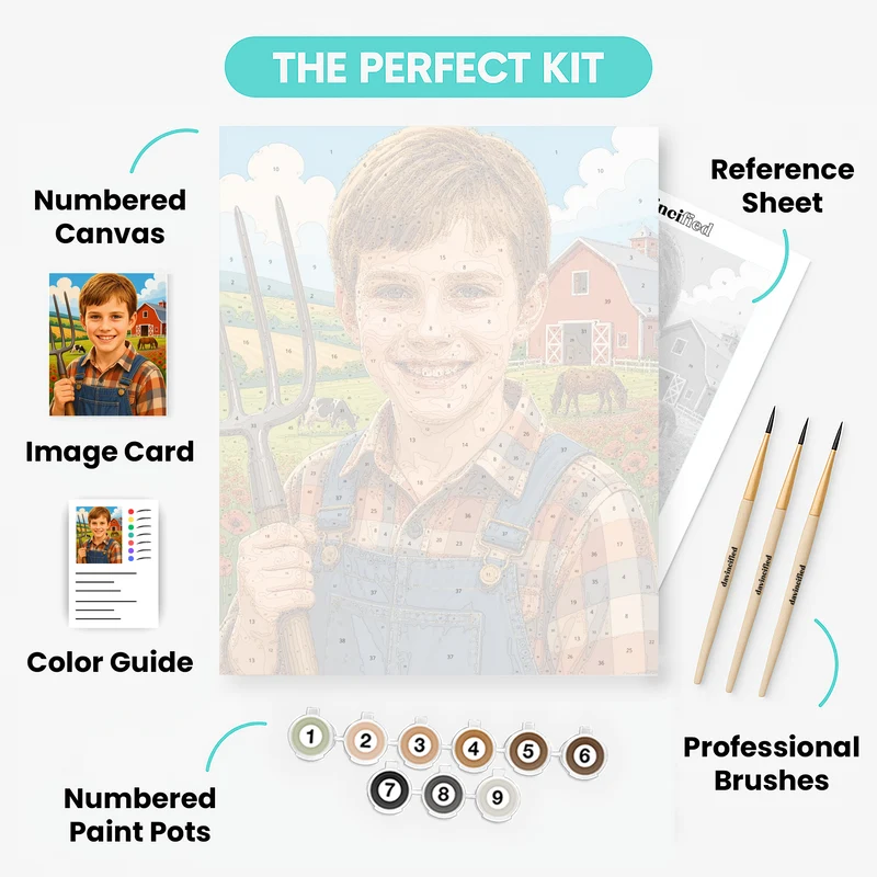 Farm Life Adventure - Custom Paint by Numbers Kit