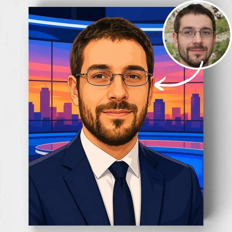 Professional News Anchor - Custom Paint by Numbers Kit