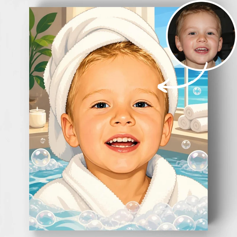 Spa Day Bubbles - Custom Paint by Numbers Kit