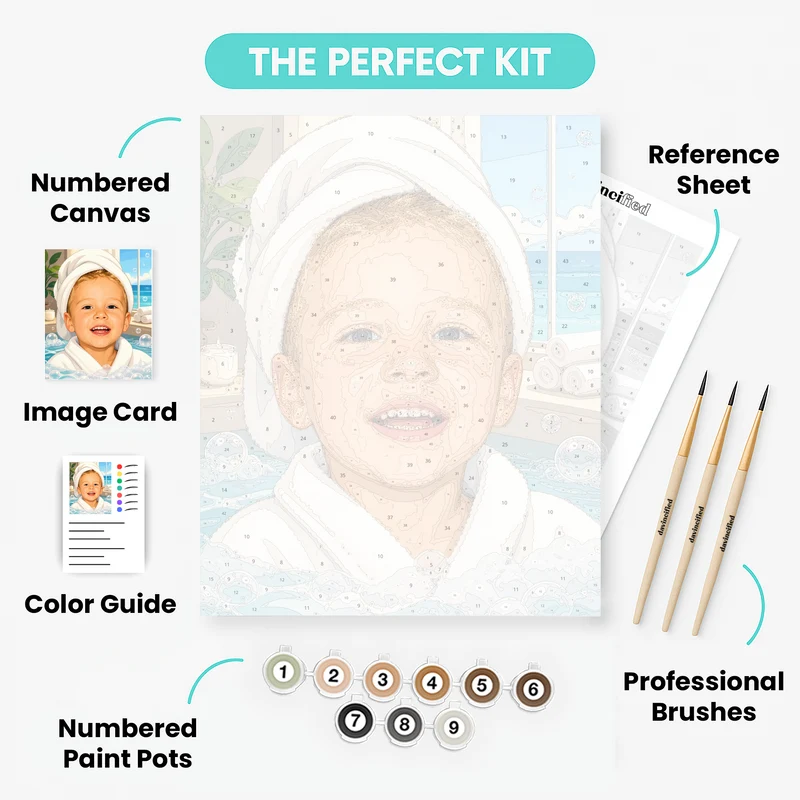 Spa Day Bubbles - Custom Paint by Numbers Kit