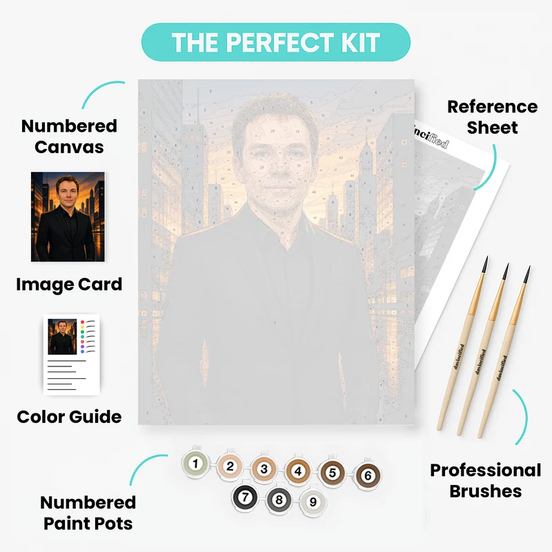 Secret Agent in the City - Custom Paint by Numbers Kit