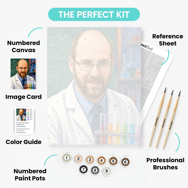 Science Professor - Custom Paint by Numbers Kit