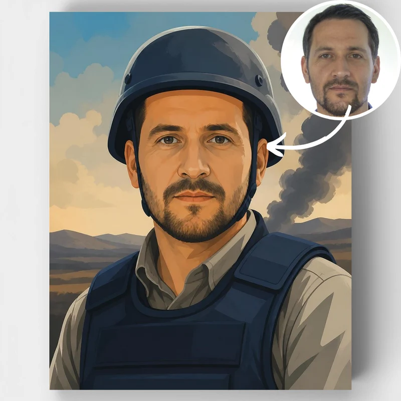 War Correspondent - Custom Paint by Numbers Kit