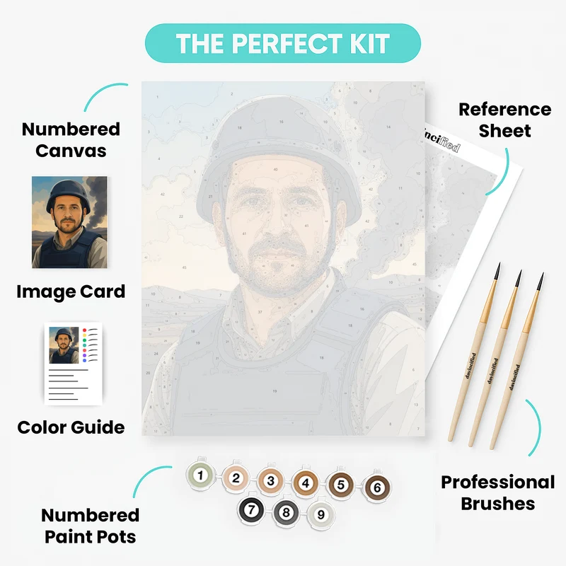 War Correspondent - Custom Paint by Numbers Kit