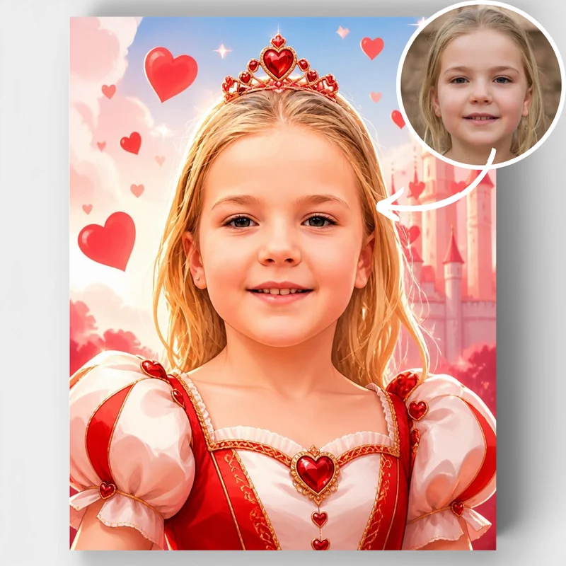 Valentine Princess - Custom Paint by Numbers Kit