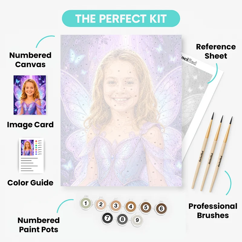 Butterfly Fairy Princess - Custom Paint by Numbers Kit