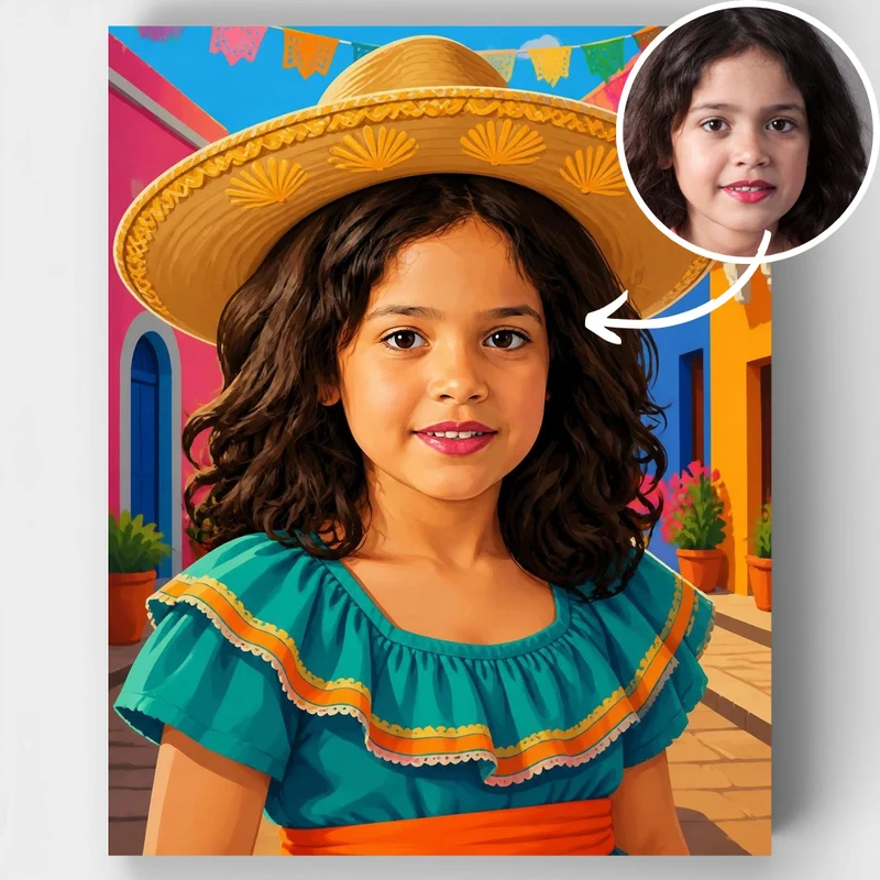 Vibrant Mexican Fiesta - Custom Paint by Numbers Kit