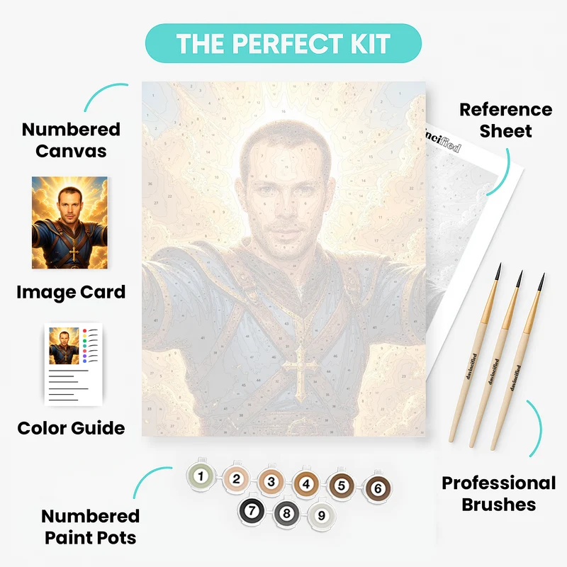 Divine Warrior - Custom Paint by Numbers Kit