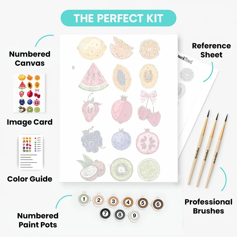 Tropical Fruit Medley - Paint by Numbers Kit
