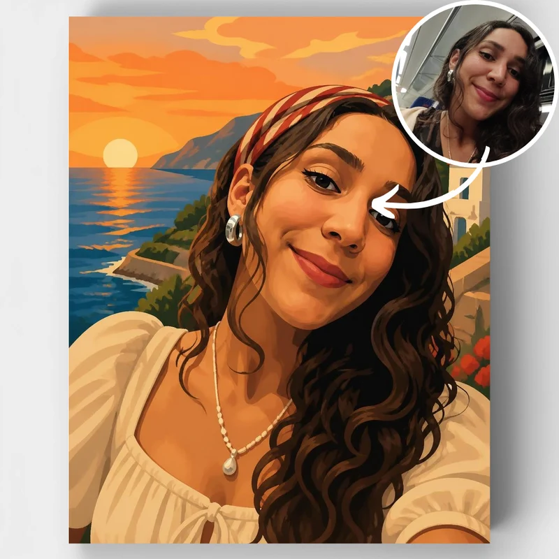 Mediterranean Muse - Custom Paint by Numbers Kit