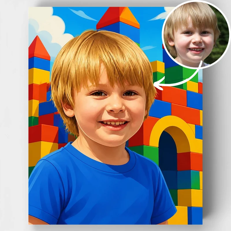 Magical Bricks Castle - Custom Paint by Numbers Kit