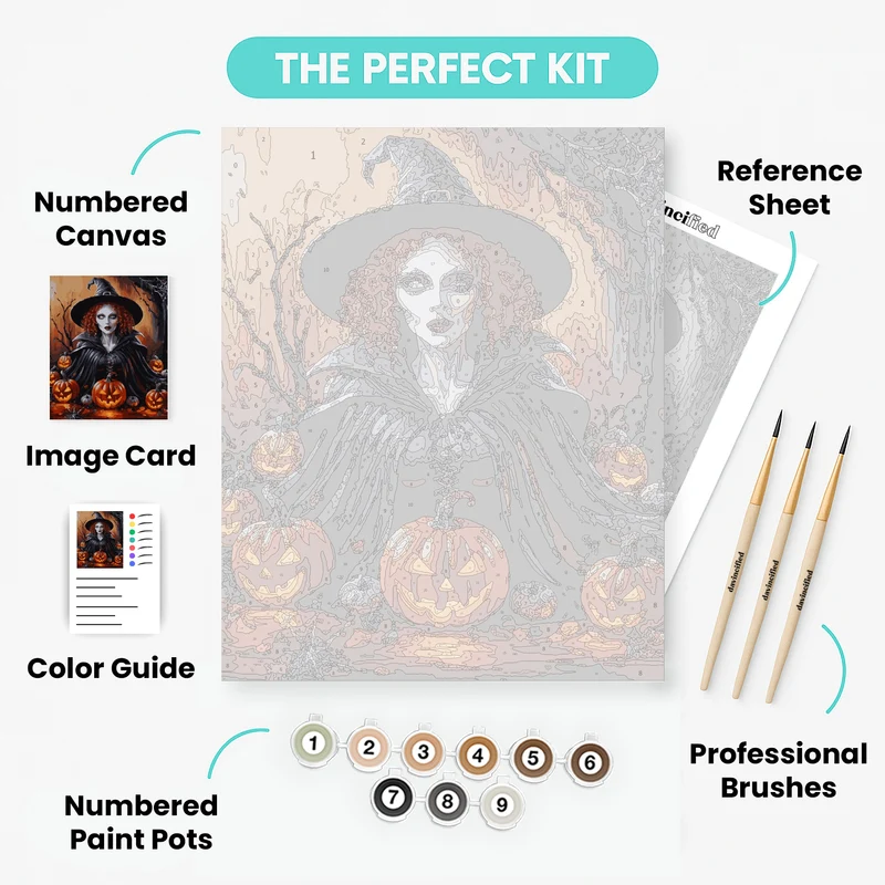 Halloween Witch - Paint by Numbers Kit