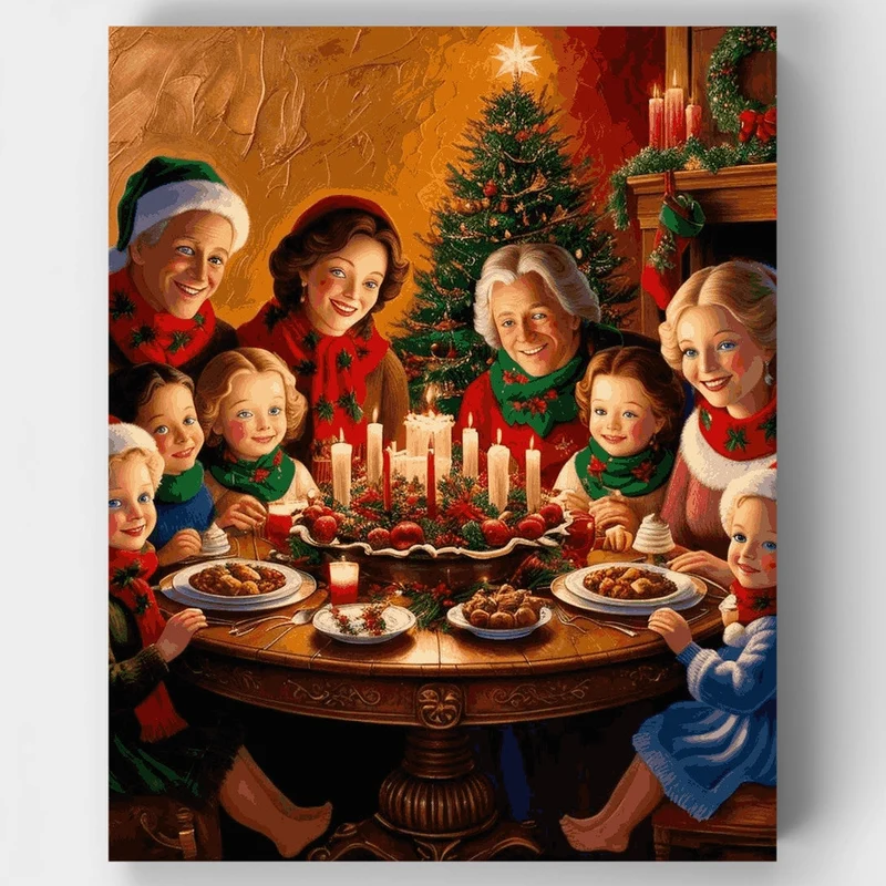 Festive Family Christmas - Paint by Numbers Kit