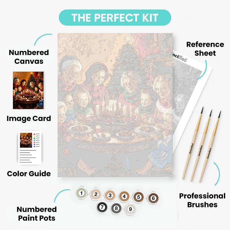 Festive Family Christmas - Paint by Numbers Kit