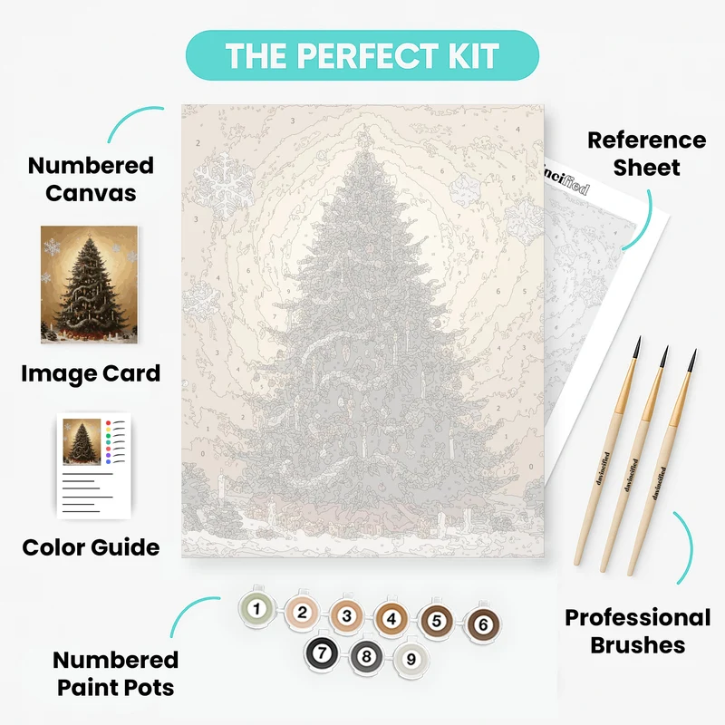 Classic Christmas Tree - Paint by Numbers Kit