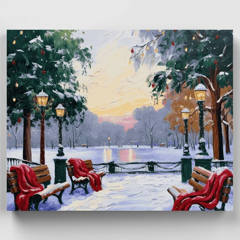 Winter Park Twilight - Paint by Numbers Kit
