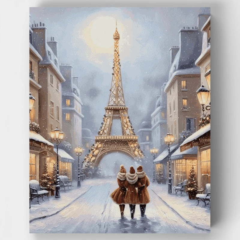 Winter in Paris - Paint by Numbers Kit
