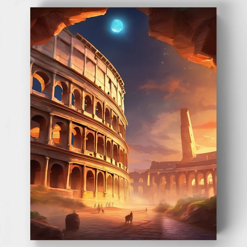 Colosseum Evening - Paint by Numbers Kit