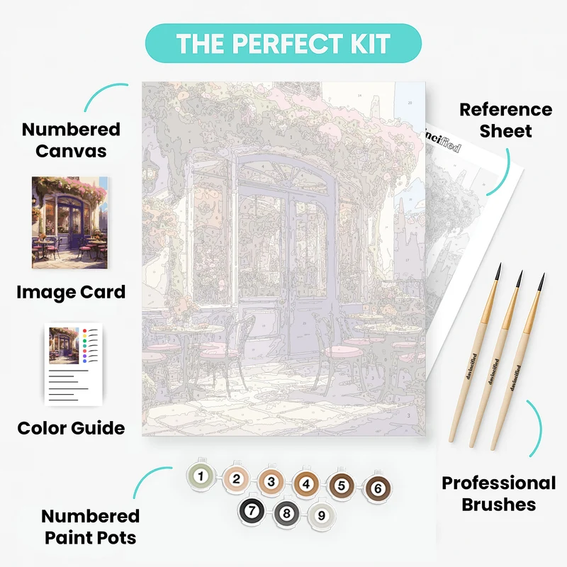 Café Charm - Paint by Numbers Kit