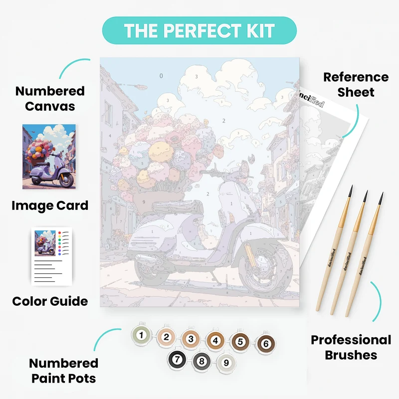 Blooming Ride - Paint by Numbers Kit