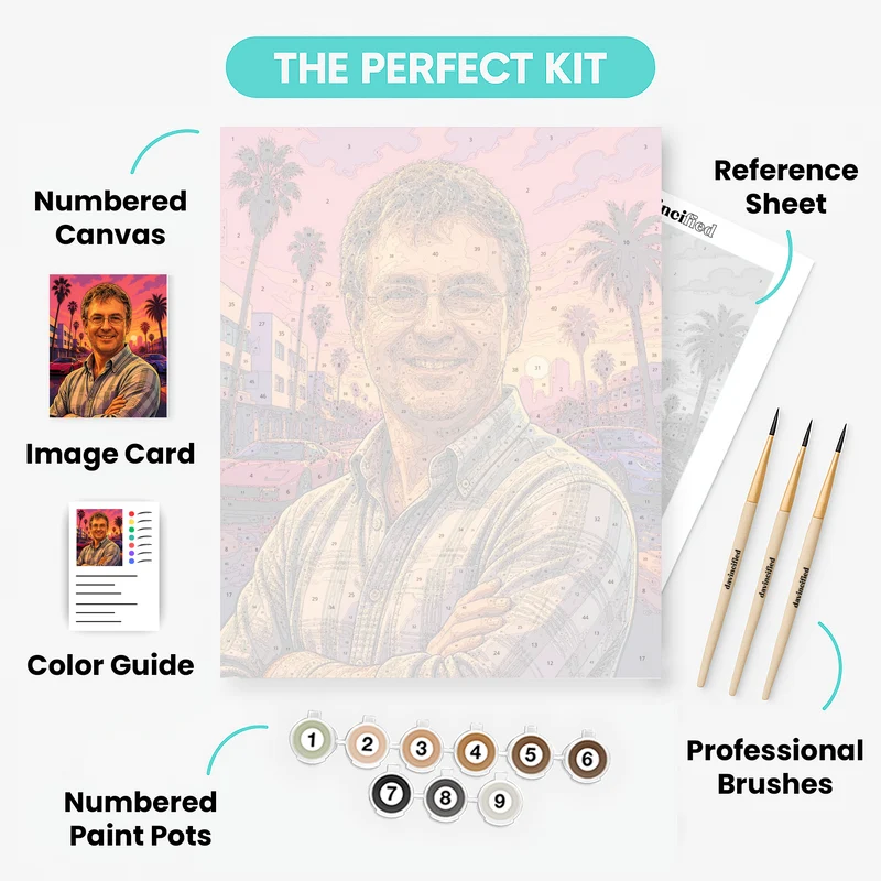 Sunset Drive - Custom Paint by Numbers Kit