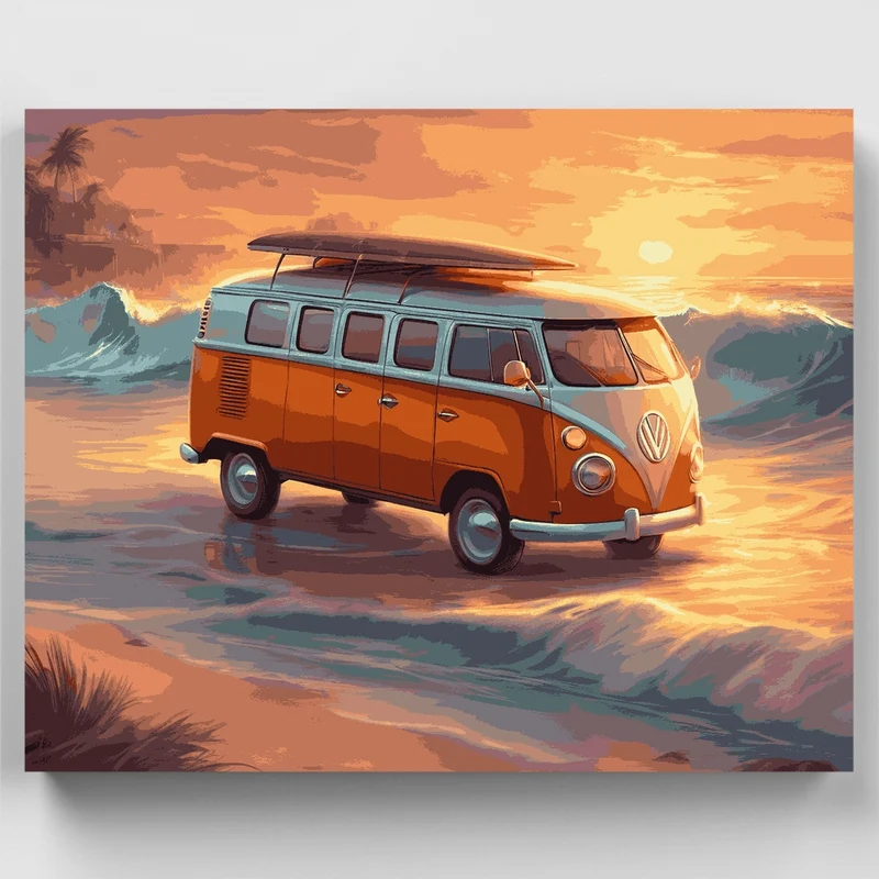 Golden Hour Surf Van - Paint by Numbers Kit