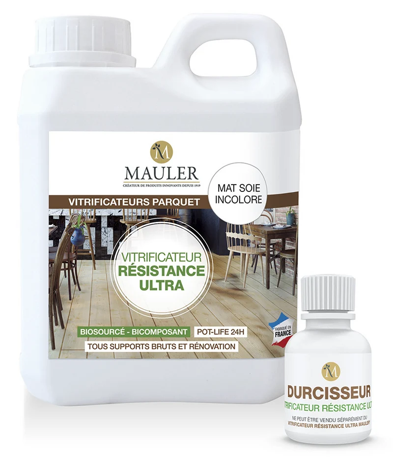 MAULER - Vitrificateur résistance ultra mat soie incolore + durcisseur