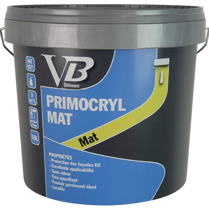 Primocryl mat nuancier 1825 - Peinture acrylique mate pour murs et plafonds