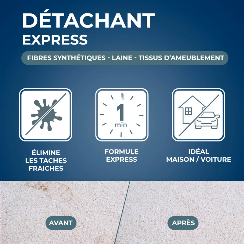 Détachant express pour tapis et moquettes