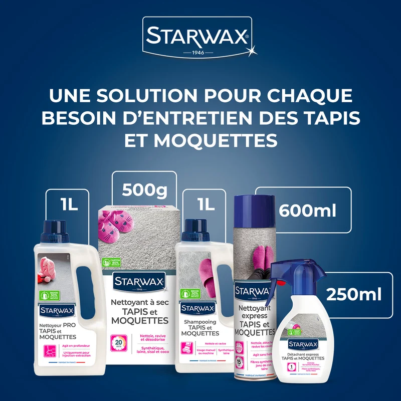 Détachant express pour tapis et moquettes