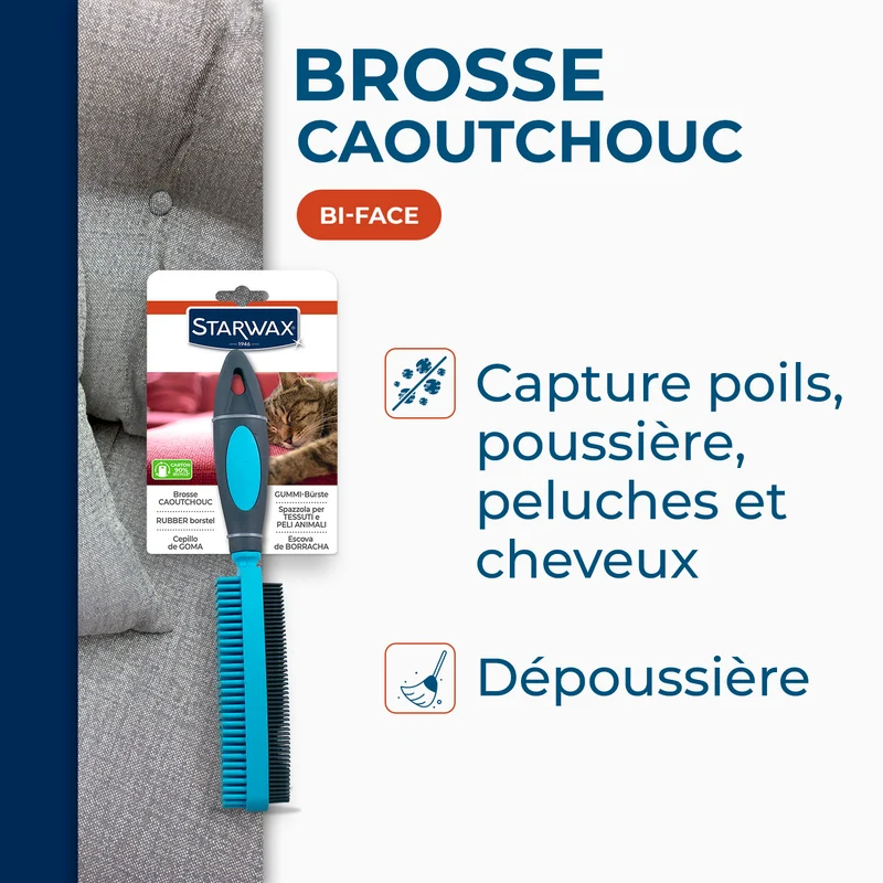 Brosse caoutchouc pour textile