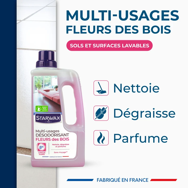 Nettoyant désodorisant longue durée parfum fruit des bois