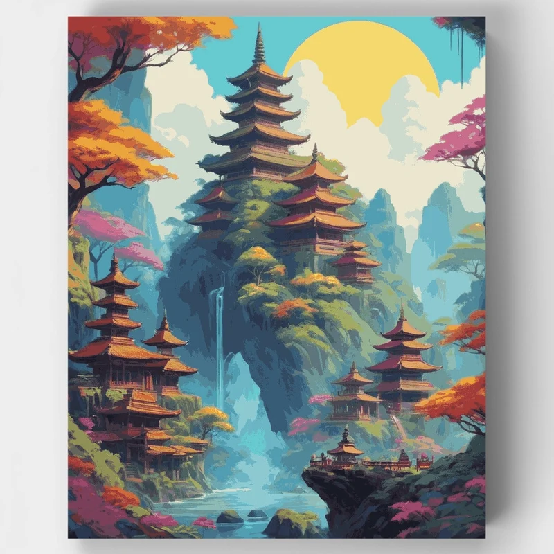 Temple Tranquility - Paint by Numbers Kit